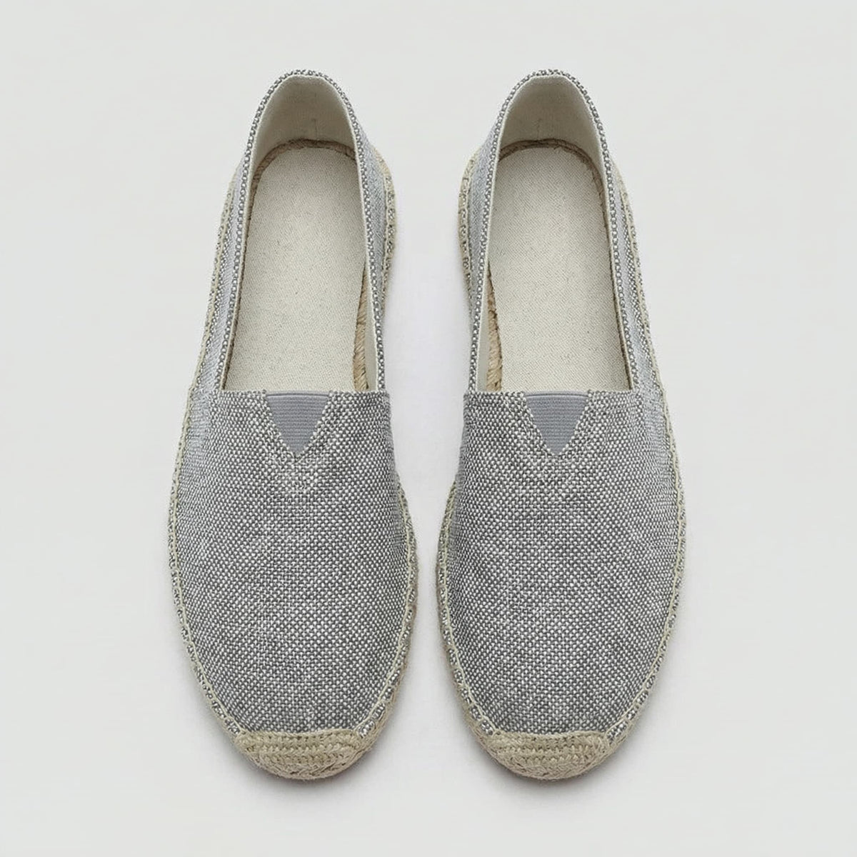 Alpargatas de lino hombre — mocasines ligeros — vacaciones playa